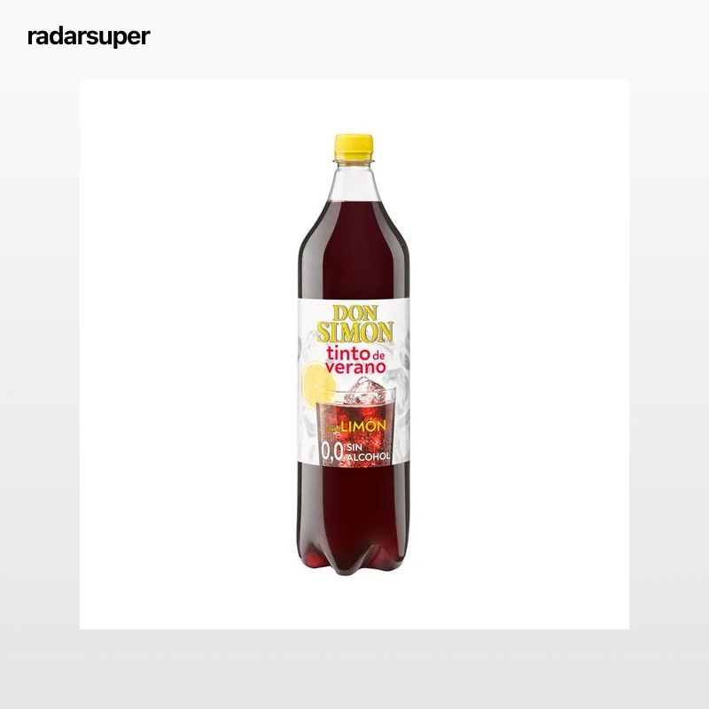DON SIMON Tinto de verano 0,0 (sin alcohol) sabor limón DON SIMÓN botella de 1,5 l.