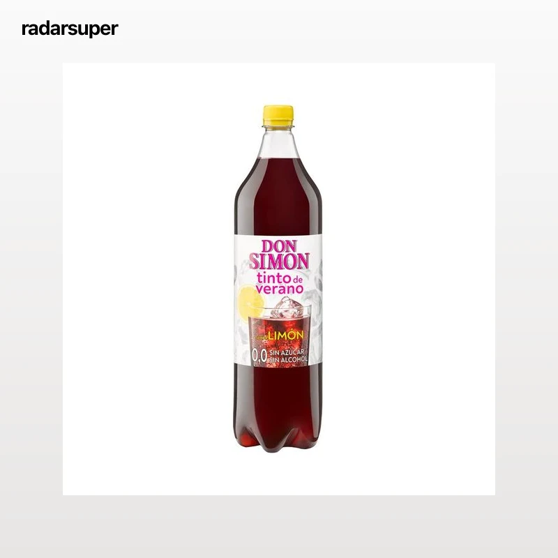 DON SIMON Tinto de verano sabor limón, sin alcohol y sin azúcar DON SIMON botella de 1,5 l.