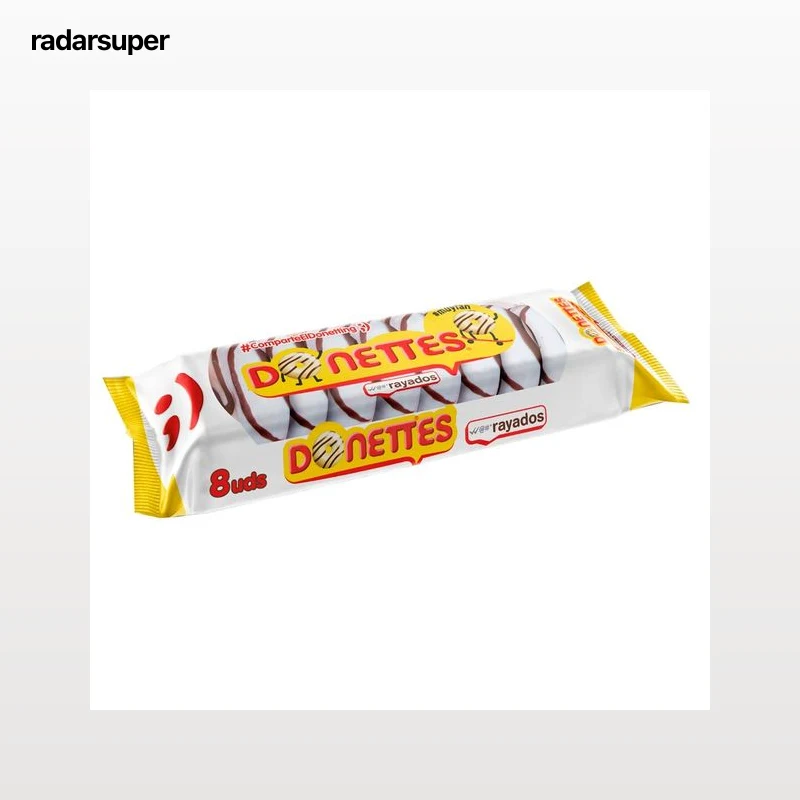 DONETTES Mini rosquillas bañadas de chocolate blanco 8 uds 189 g.