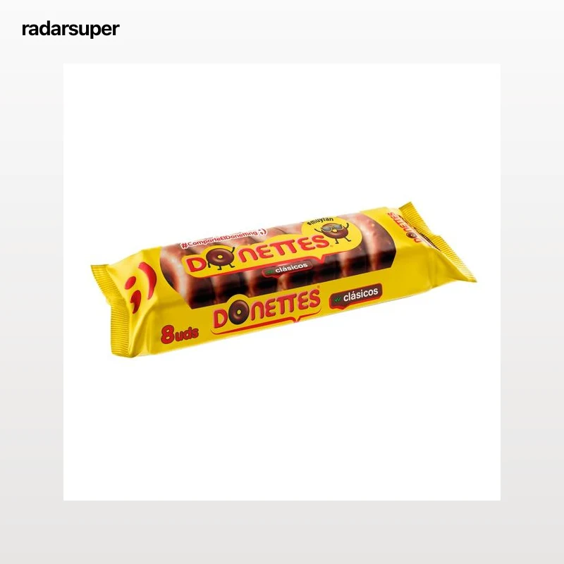 DONETTES Rosquillas clásicas bañadas de chocolate 8 uds 171 g.