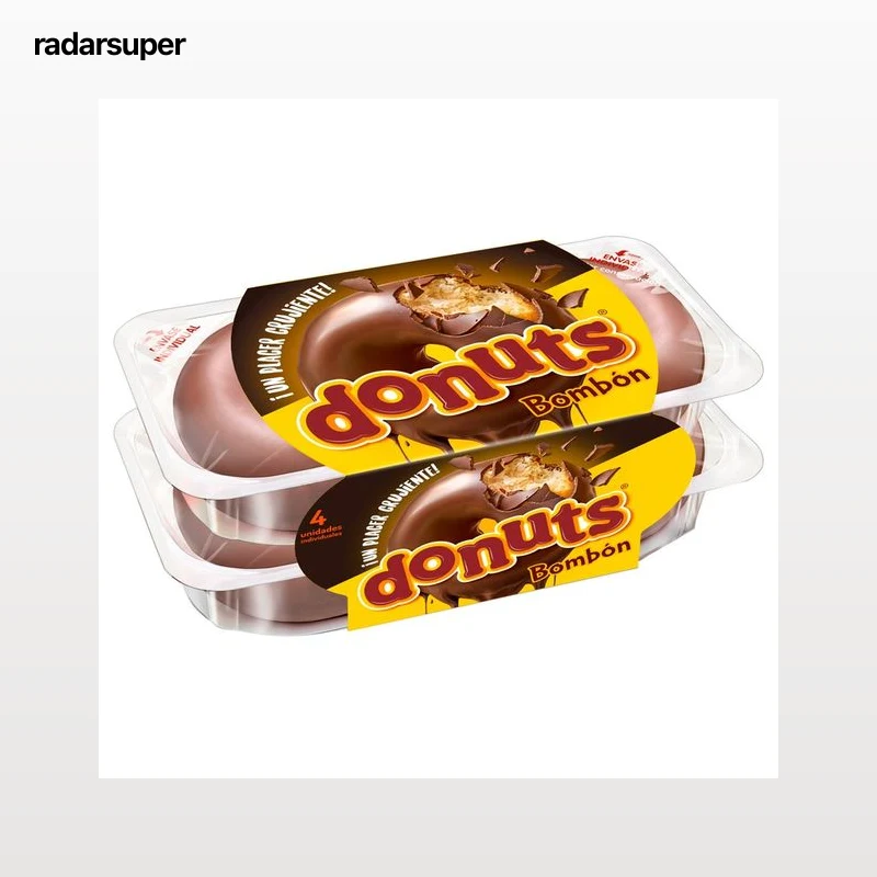 DONUTS BOMBON Rosquillas de chocolate 4 uds. 220 g.