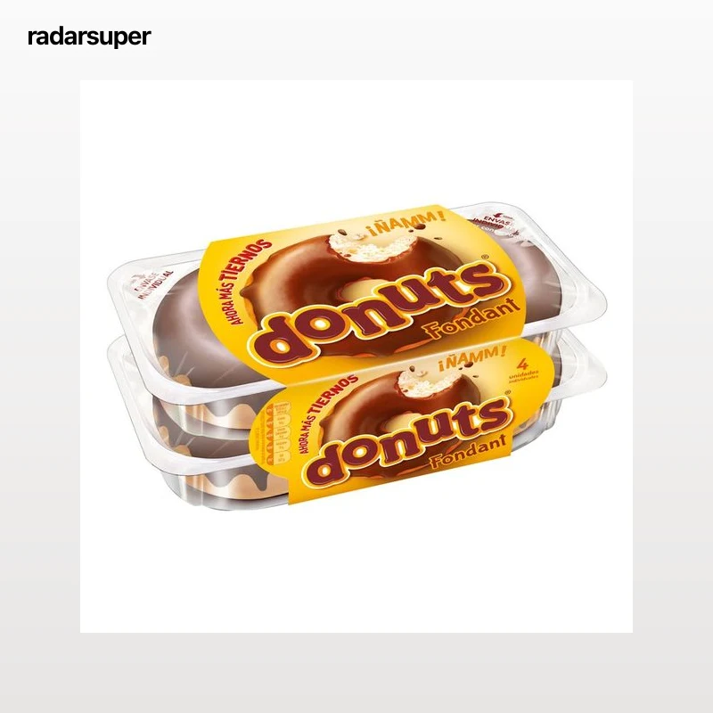 DONUTS FONDANT Rosquillas con chocolate 4 uds. 330 g.