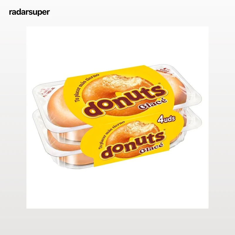 DONUTS Rosquilla con azúcar glacé 4 uds. 208 g.