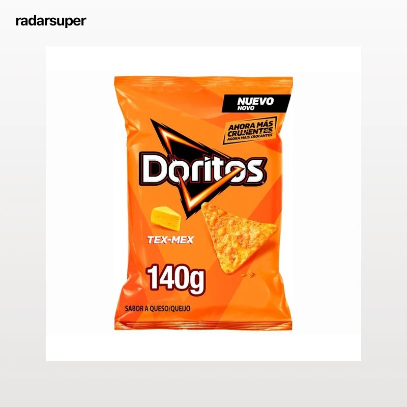 DORITOS Nachos de maíz con sabor a queso Tex Mex bolsa de 140 g.
