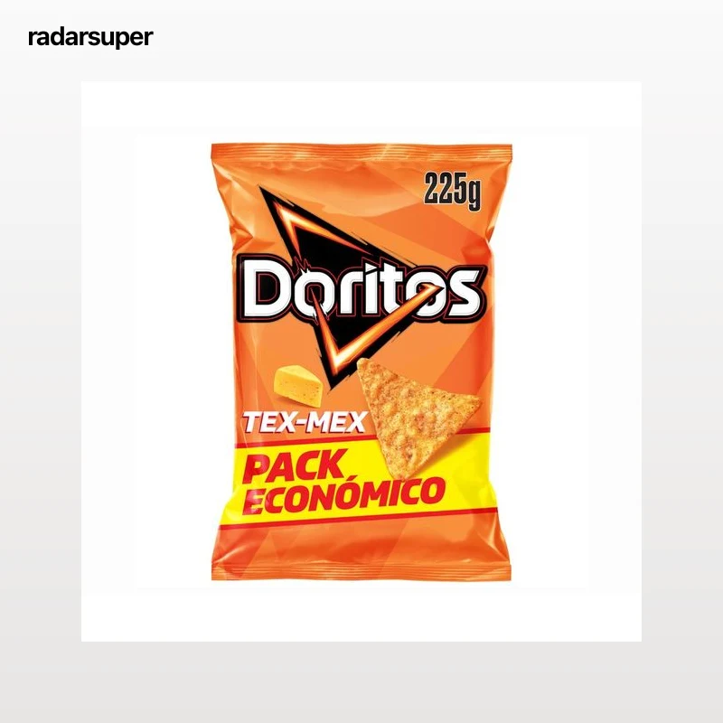 DORITOS Nachos de maíz con sabor a queso Tex Mex bolsa de 225 g.