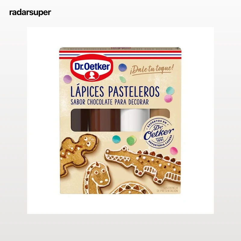 DR. OETKER Lápices pasteleros sabor chocolate, DOCTOR OETKER, caja de 59 g.