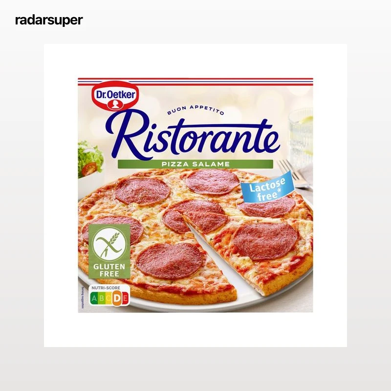 DR. OETKER Pizza congelada de salami y queso, sin gluten Ristorante 315 g.