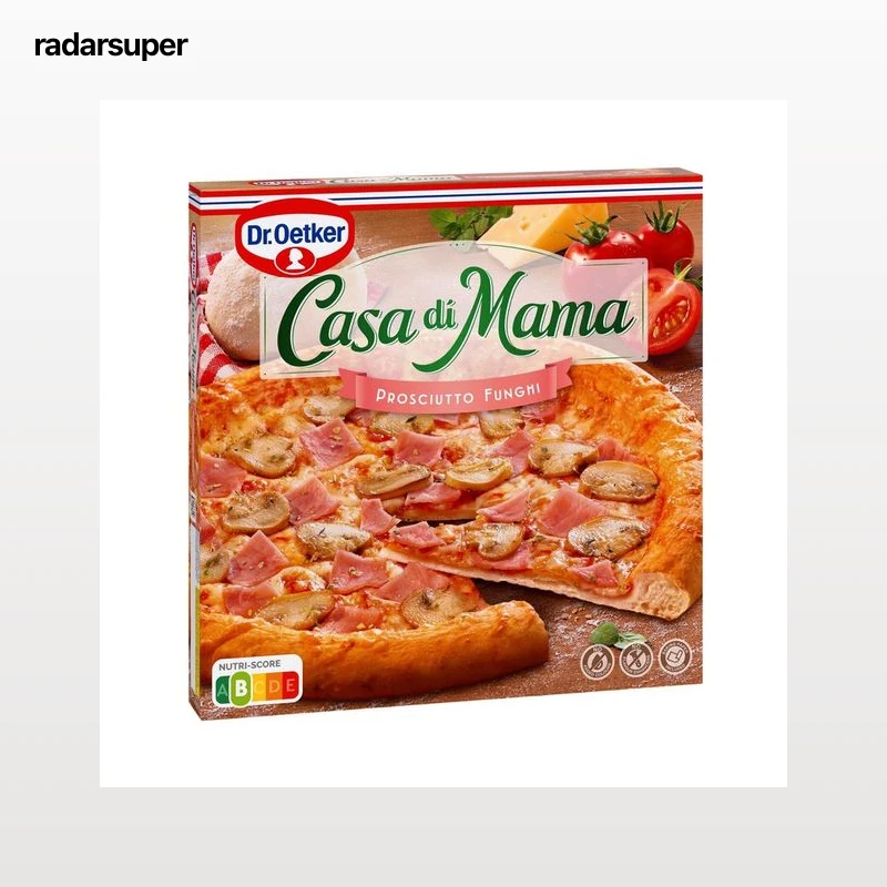DR. OETKER Pizza de jamón y champiñones Casa di mama 380 g.