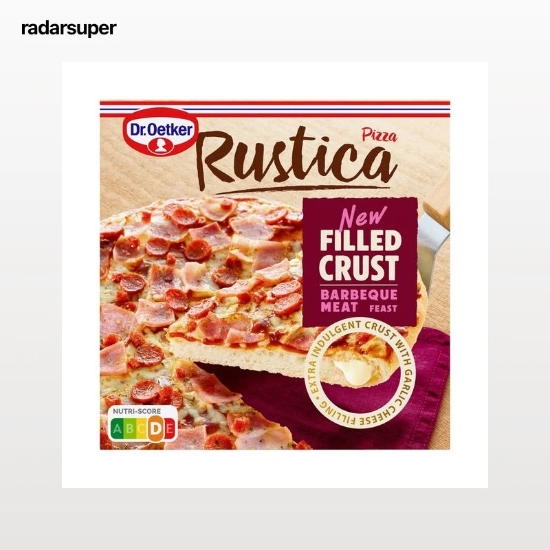 DR. OETKER Pizza rústica barbacoa con borde relleno 495 g.