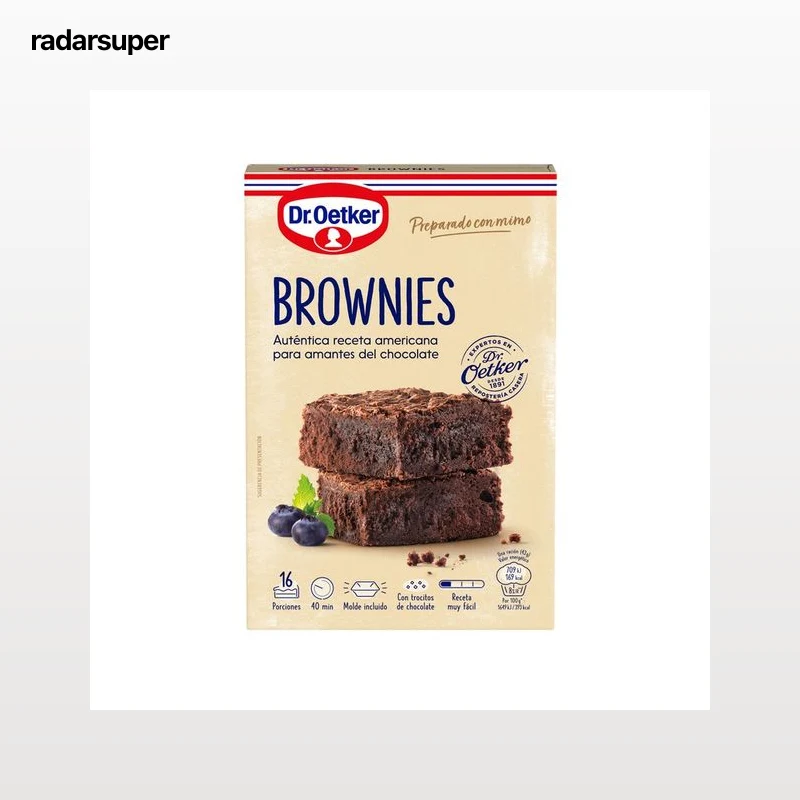 DR. OETKER Preparado alimenticio en polvo para hacer Brownies Dr. OETKER 456 gr,