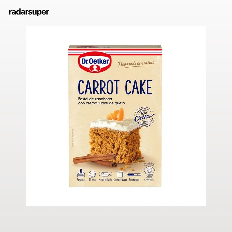 DR. OETKER Preparado de pastel de zanahoria con crema de queso DR. OETKER 315 g.