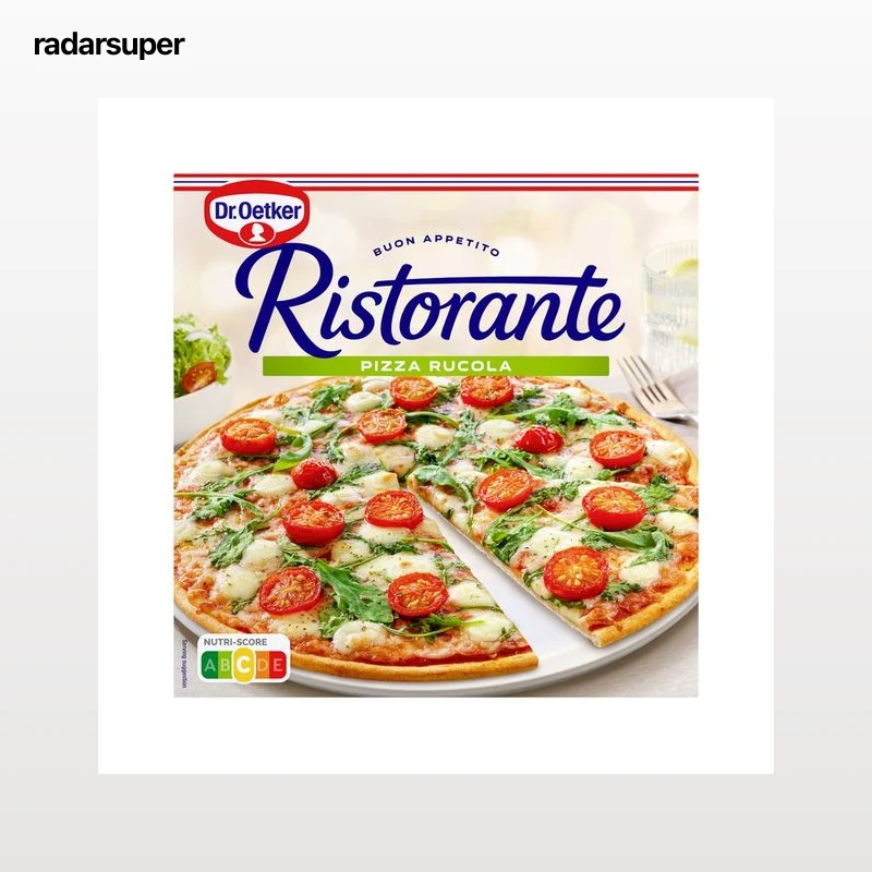 DR. OETKER Ristorante Pizza congelada de masa fina con rúcula y tomates cherry 325 g.