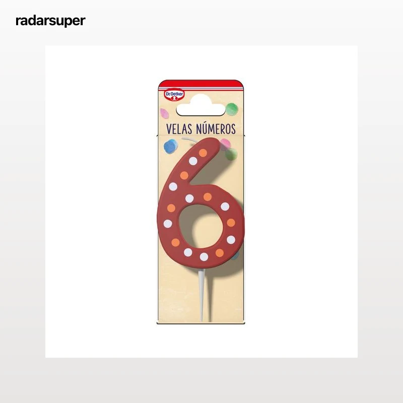 DR. OETKER Vela número seis, 1 uds.