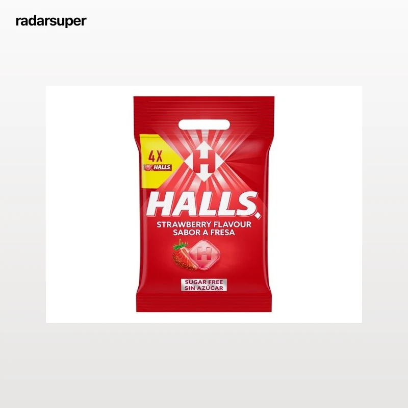 DROPS HALLS MORANGO 128G 4UN