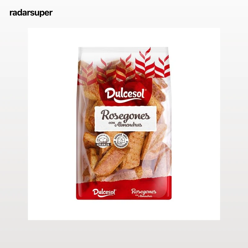 DULCESOL Bolsa de rosegons con almendras 200 g.