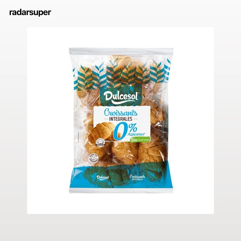 DULCESOL Croissants integrales 0 % azúcares añadidos 270 g.