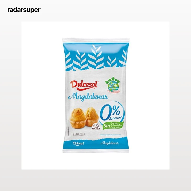 DULCESOL Magdalenas 0 % azúcares añadidos 240 g.