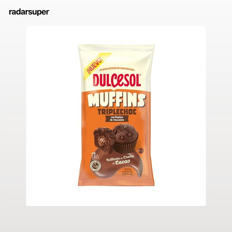 DULCESOL Muffins triple chocolate 6 uds. 240 g.