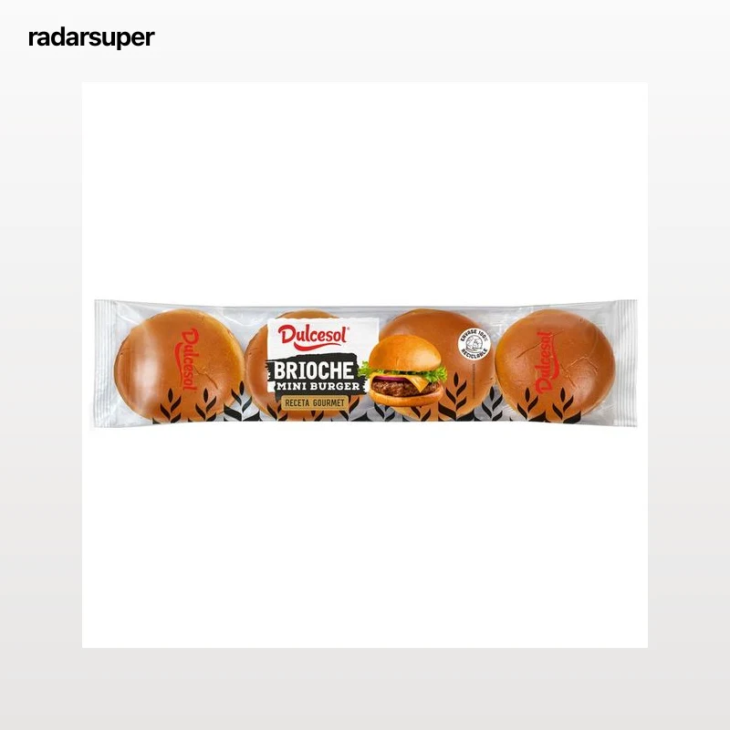 DULCESOL Pan brioche mini hamburgesa, 8 uds, 160 g.