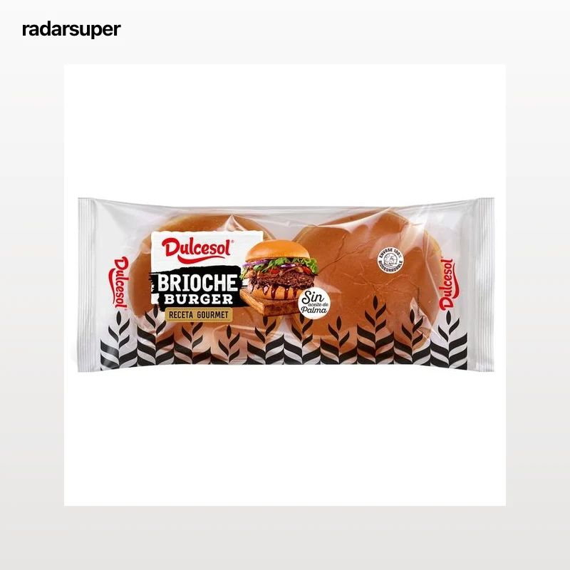 DULCESOL Pan burguer brioche 4 uds. 350 g.