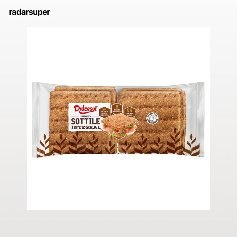 DULCESOL Pan sándwich integral sottile 8 uds. 310 g.