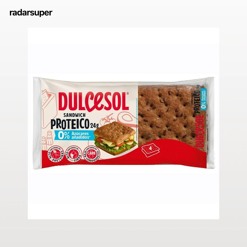 DULCESOL Pan de sándwich proteico 4 uds. 220 g.