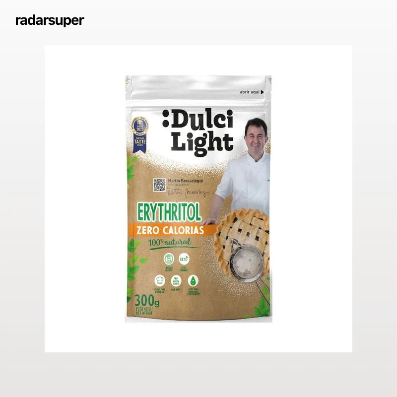 DULCILIGHT Edulcorante (Erythritol) 100% natural, zero calorias 300 g.