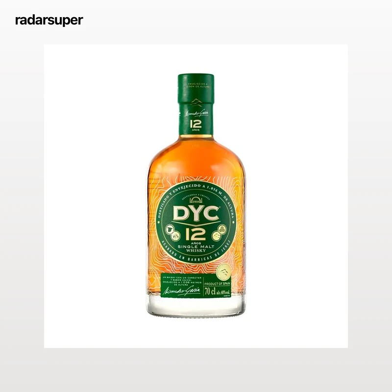 DYC Whisky single malt de 12 años, elaborado en España botella 70 cl.