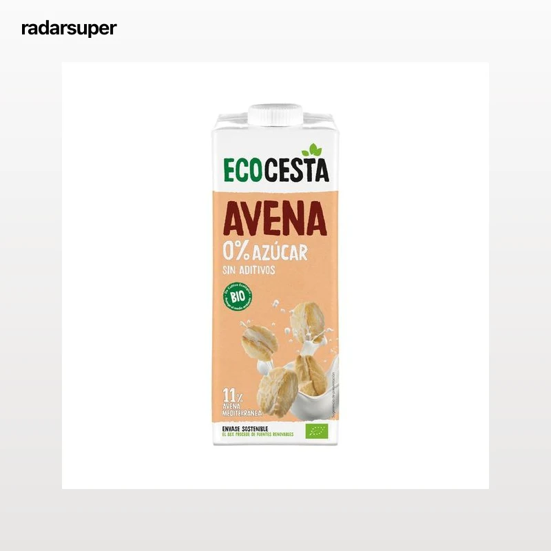 ECOCESTA Bebida de avena ecológica, sin azúcar y apta para veganos 1 l.