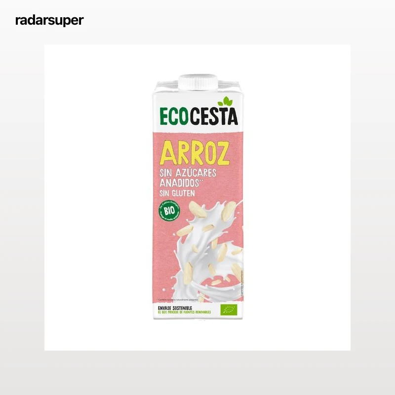 ECOCESTA Bebida vegetal de arroz ecológico, sin azúcares añadidos 1 l.