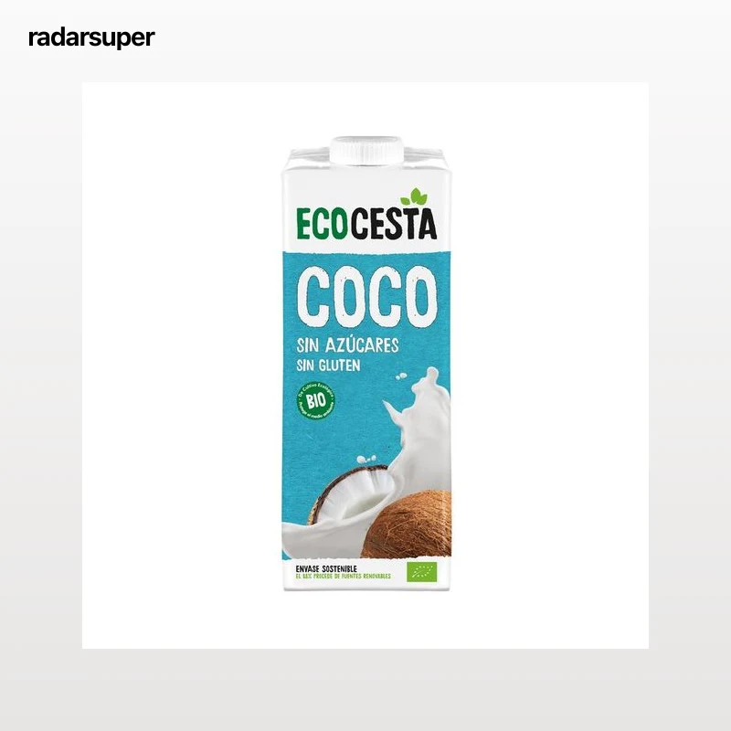 ECOCESTA Bebida vegetal de coco ecológica, sin azúcar 1 l.