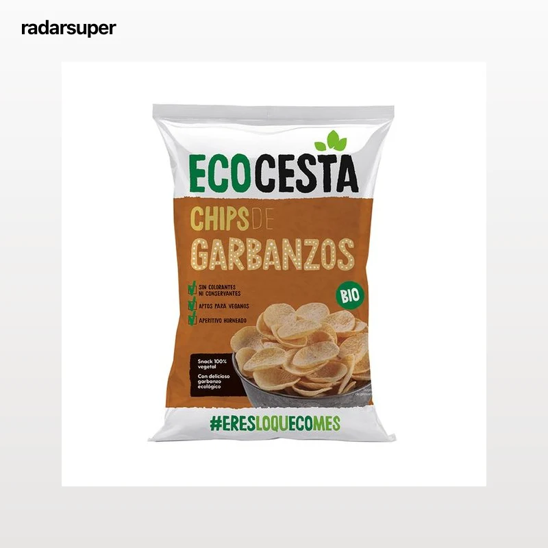 ECOCESTA Chips 100% vegetales a base de garbanzos ecológicos 80 g.
