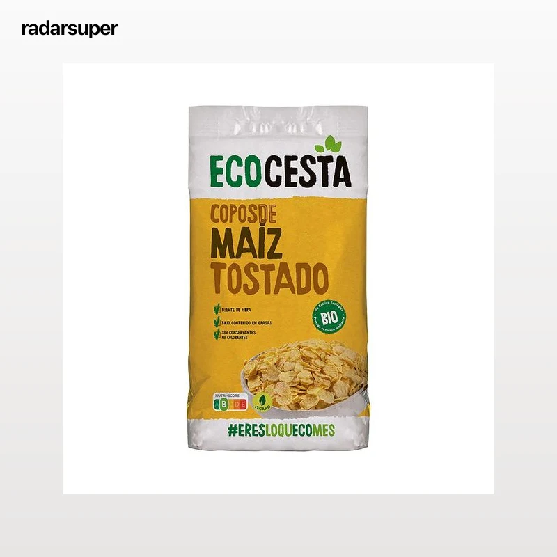 ECOCESTA Copos de maíz (cornflakes) tostados ecológicos 400 g.