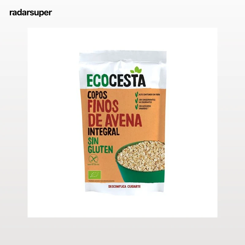 ECOCESTA Copos suaves de avena integral sin gluten bio 500 g.
