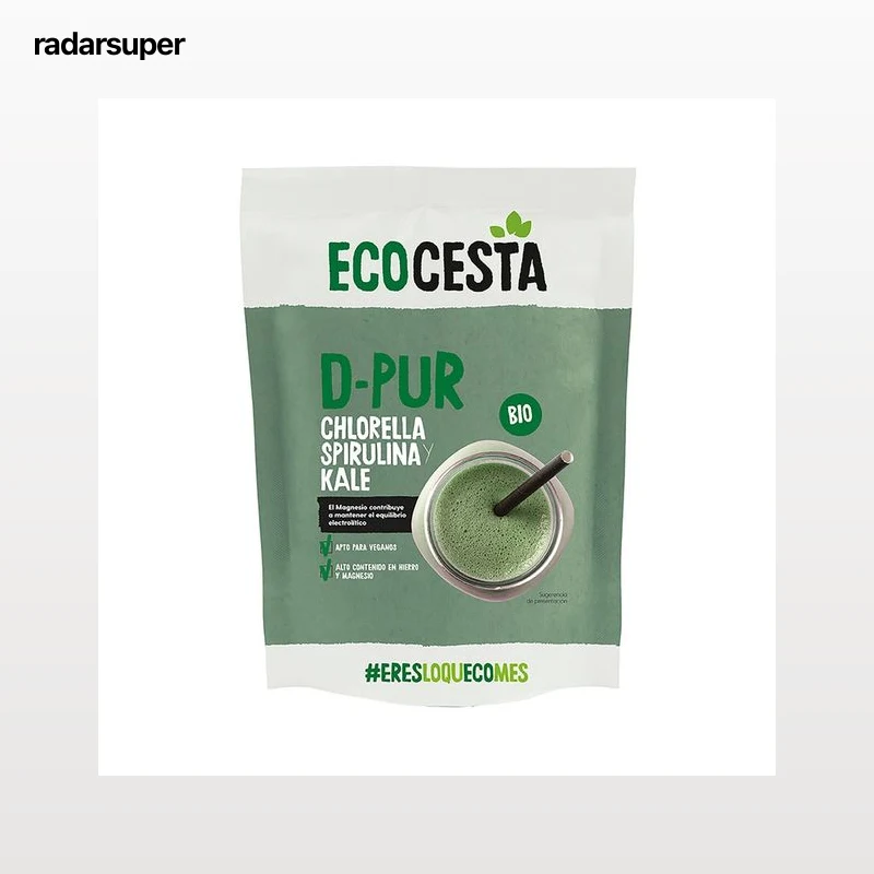 ECOCESTA D-pur Superalimento D.-Tox (con chiorella, spirulina y kale) ecológica 175 g.