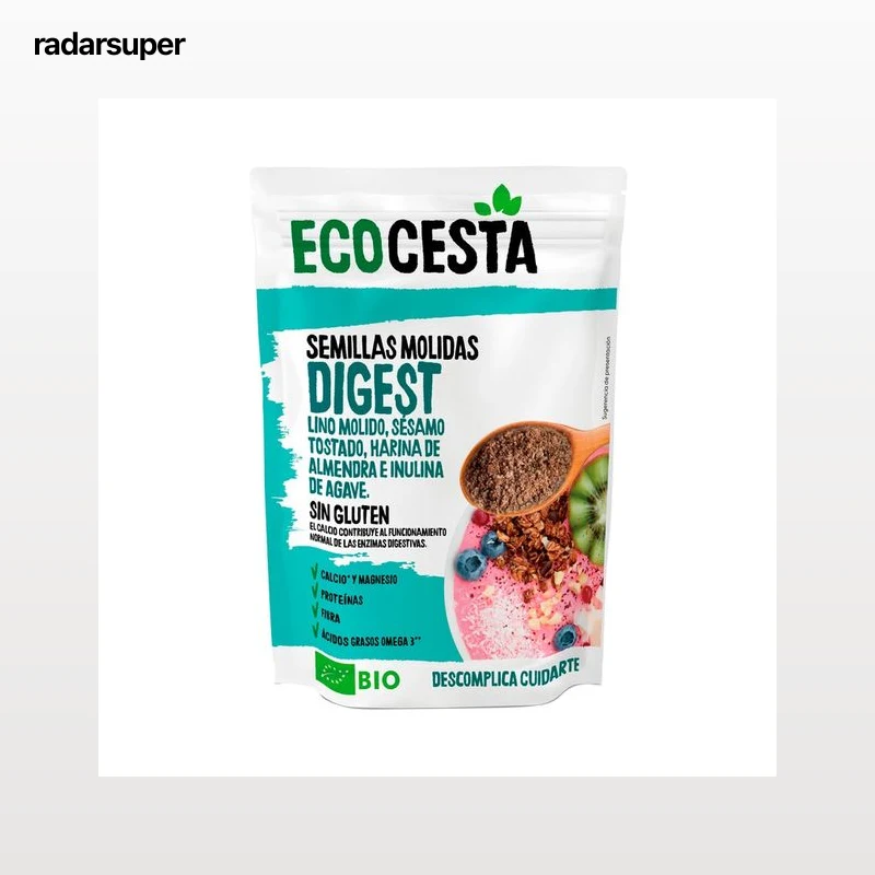 ECOCESTA Digest Semillas ecológicas molidas (lino, sesamo tostado, harina de almendra e inulina de agave) 200 g.
