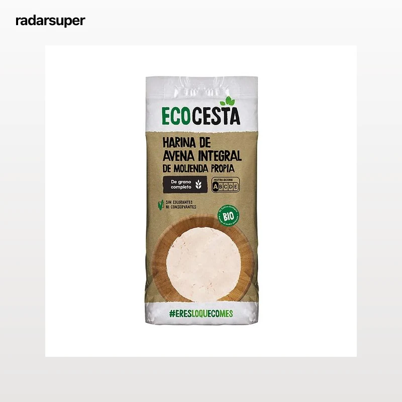 ECOCESTA Harina de avena integral ecológica de molienda propia 500 g.