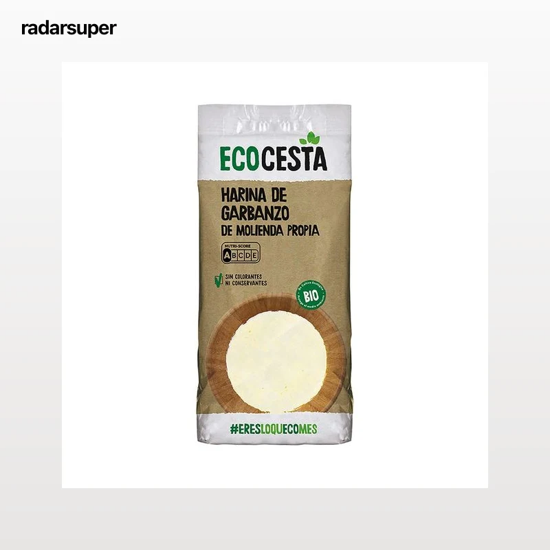 ECOCESTA Harina de garbanzos ecológica, de molienda propia 500 g.