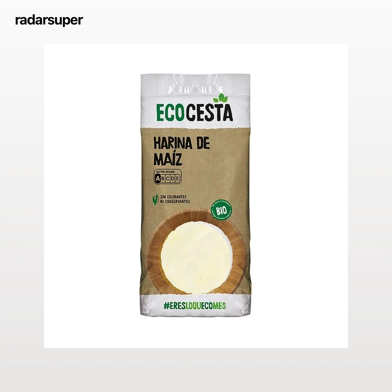 ECOCESTA Harina de maíz de cultivo ecológico, sin conservantes ni colorantes 500 g.