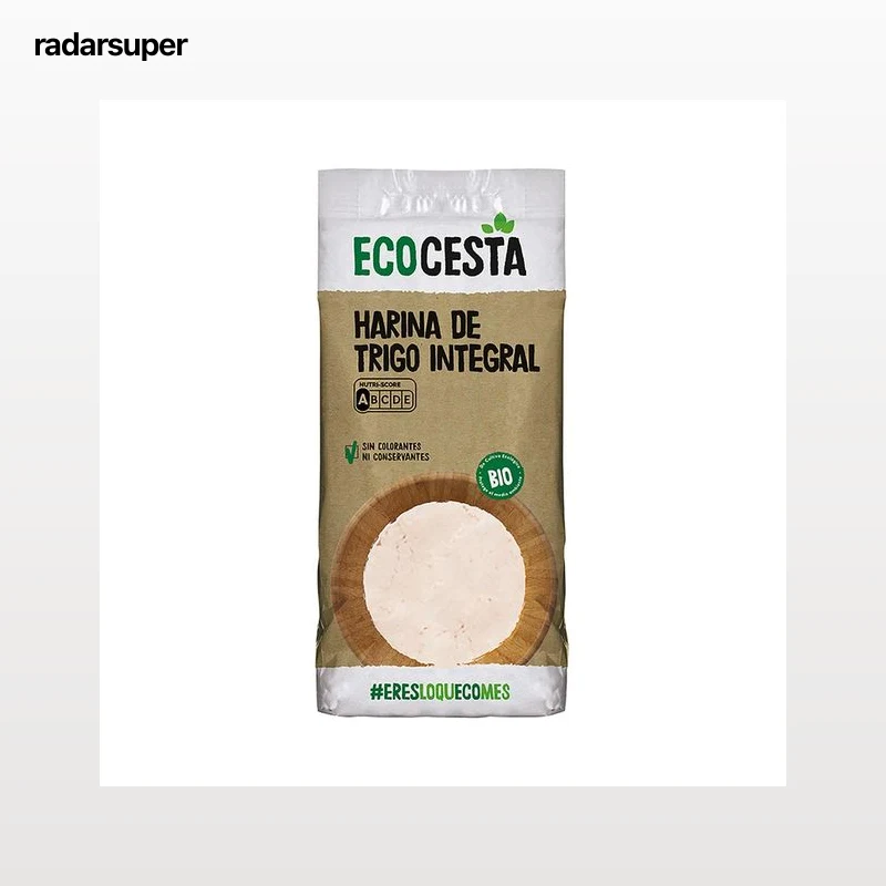 ECOCESTA Harina de trigo integral ecológica, sin colorantes ni conservantes 500 g.