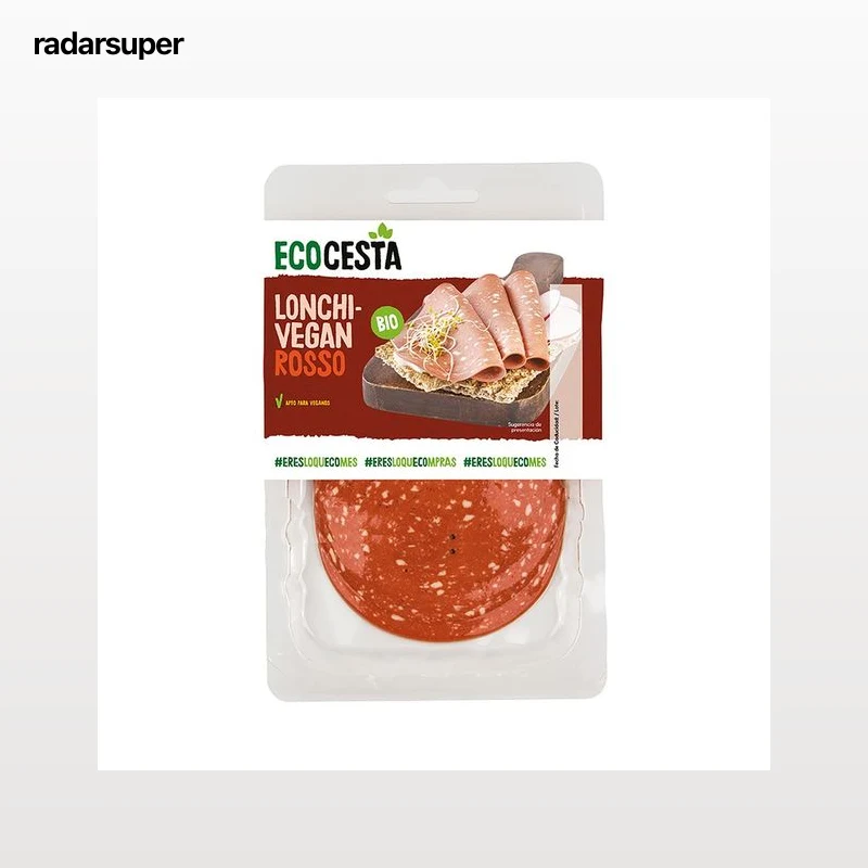 ECOCESTA Lonchas veganas ecológicas con  sabor a salami 100 g.