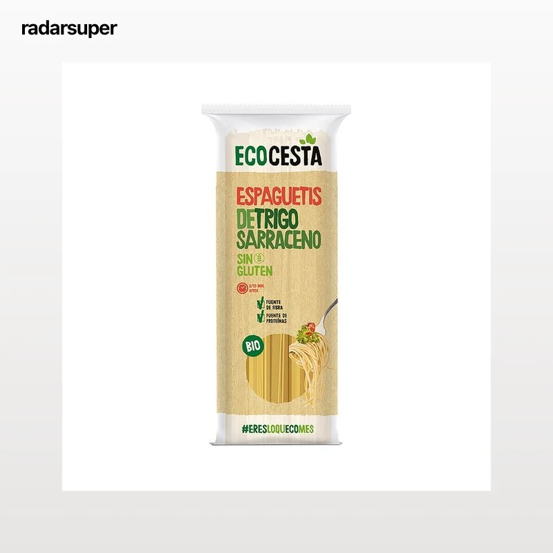 ECOCESTA Pasta de espagueti de trigo sarraceno ecológico 500 g.