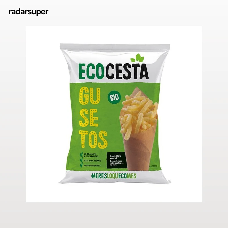 ECOCESTA Snack 100% vegetal a base de maíz ecológico no frito 60 g.