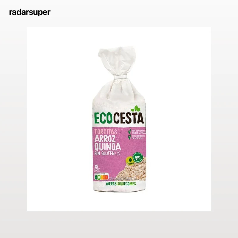 ECOCESTA Tortitas de arroz y quinoa de cultivo ecológico, sin gluten 120 g.