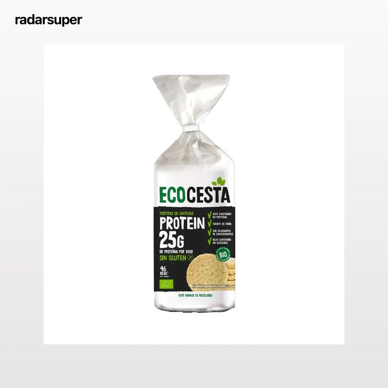 ECOCESTA Tortitas de lentejas ecológicas con alto contenido en proteinas (25 g) 125 g.