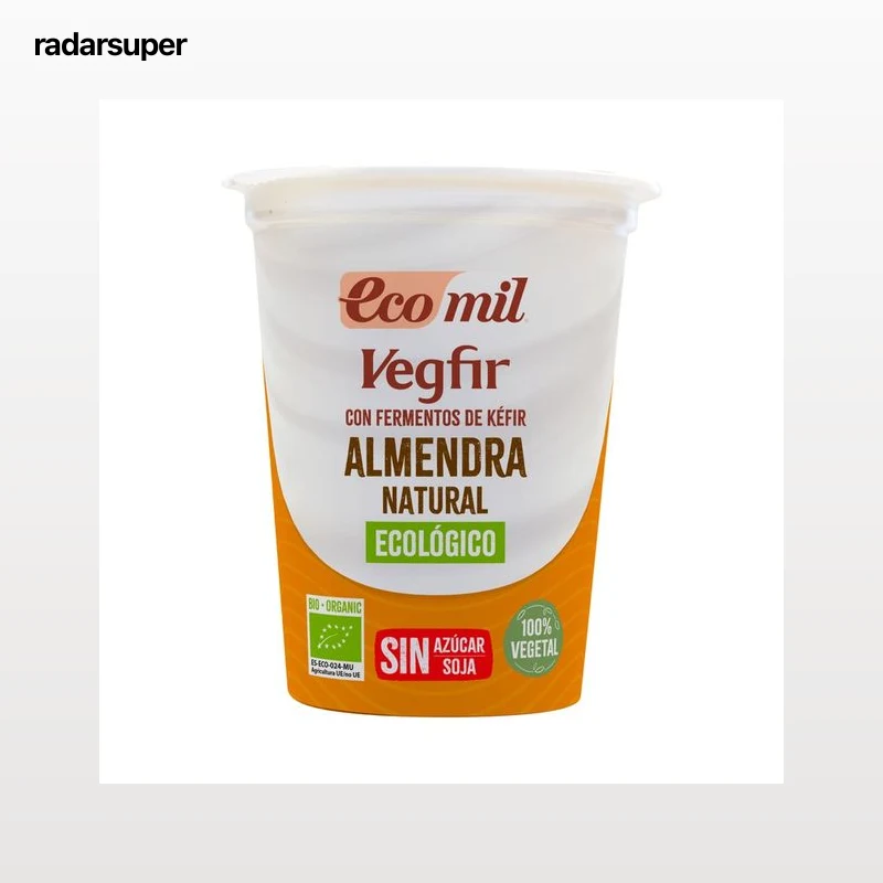 ECOMIL Vegfir de almendra (con fermentos de kéfir) natural ecológico 370 g.