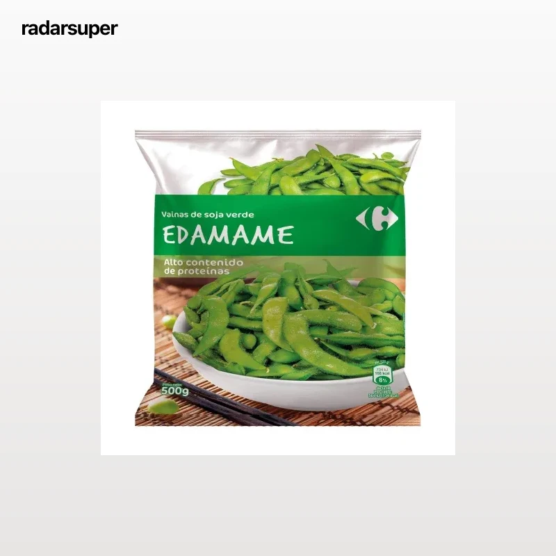 Edamame vainas de soja Carrefour 500 g.