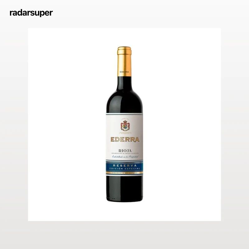 EDERRA Edición especial Vino tinto reserva con D.O. Ca. Rioja botella 75 cl.