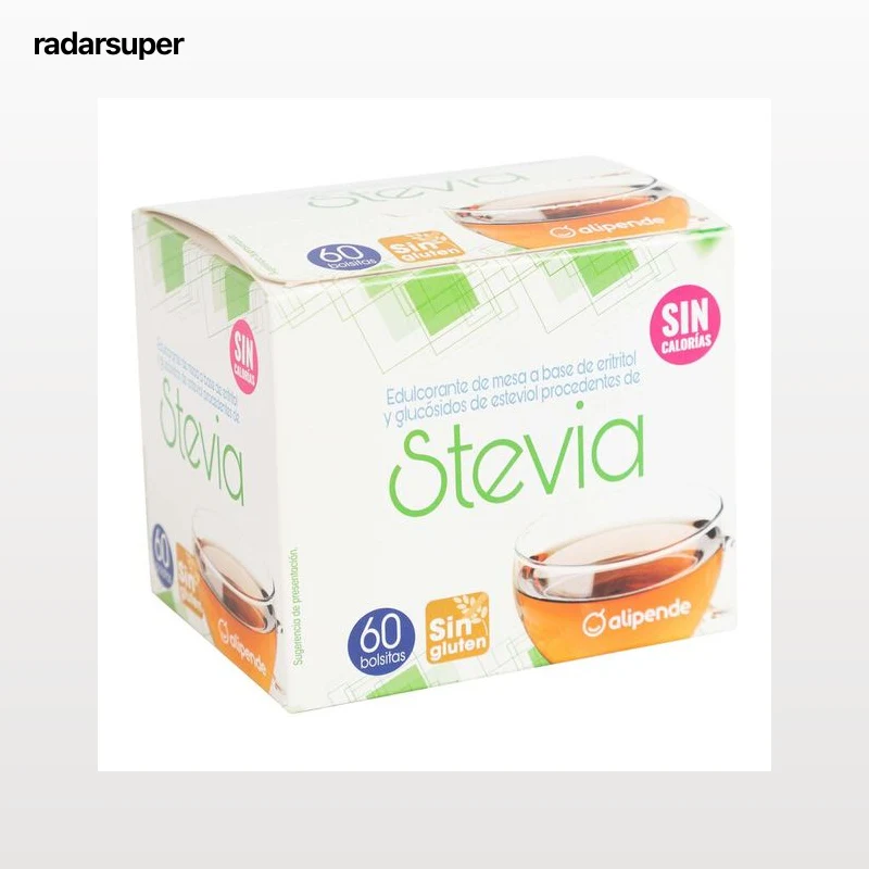 Edulcorante stevia en sobres Alipende 60 unid