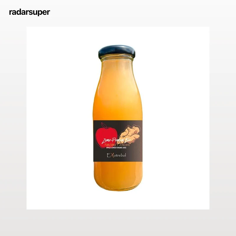 EKOTREBOL Zumo de manzana y jengibre premium ecológico 250 ml.